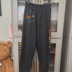 Aviator Nation Charcoal Sweatpants with Multicolor Logo